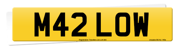 Registration number M42 LOW